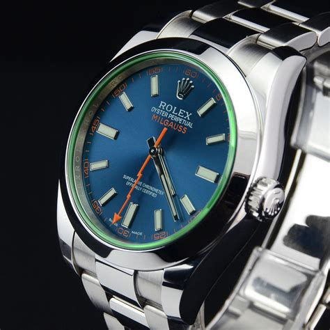 rolex milgauss blue dial usato|Rolex Milgauss 116400gv.